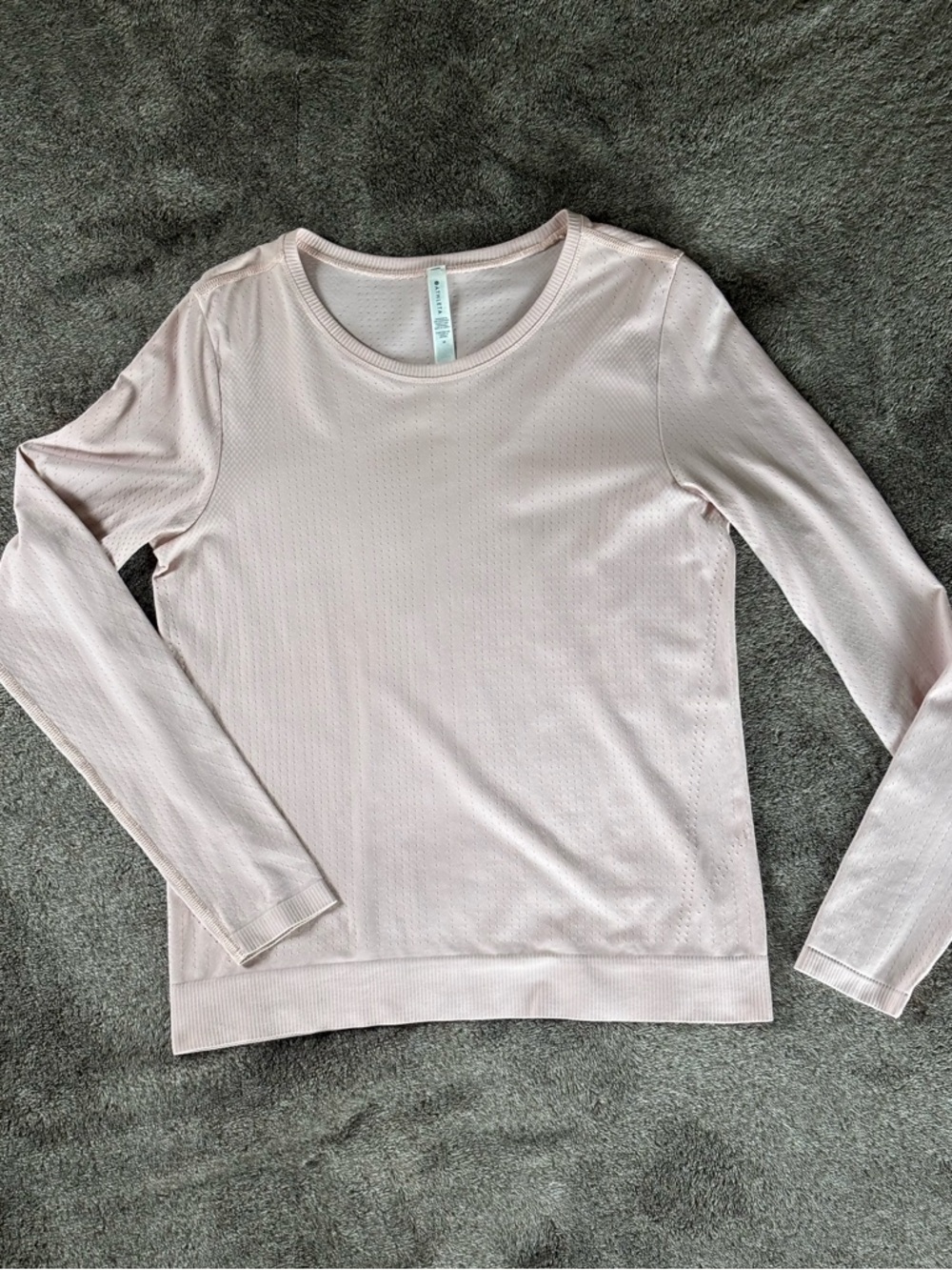 M - Athleta pastel pink, airy long sleeve